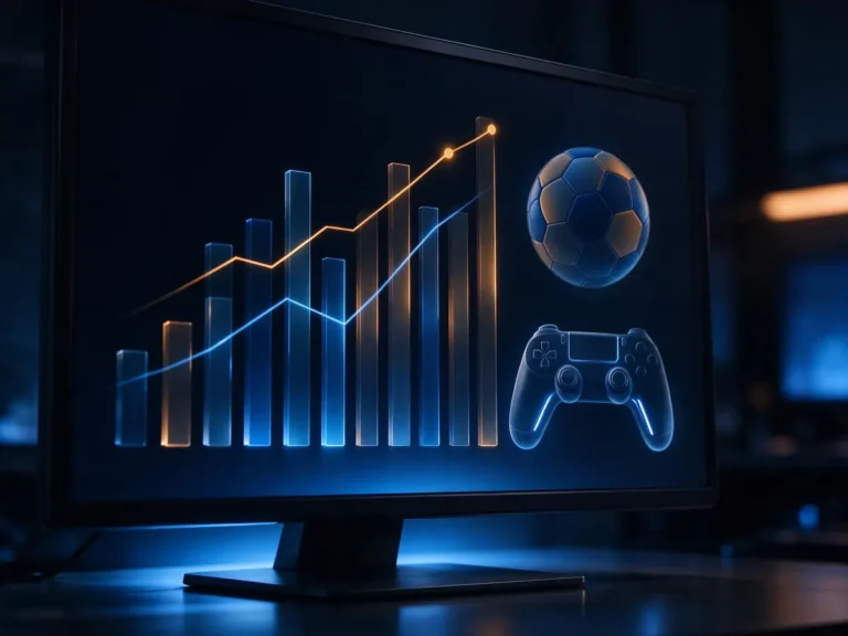 Sportsbook platform analytics dashboard showing rising betting volume and active player charts